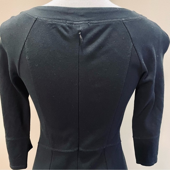 Theory Black 3/4 Sleeve Sheath Dress Size 4 - Picture 4 of 9